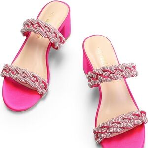 Dream Pairs Pink Chain Strap Sandals